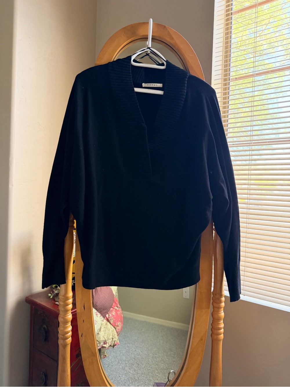Cyrus Black V-Neck Sweater
